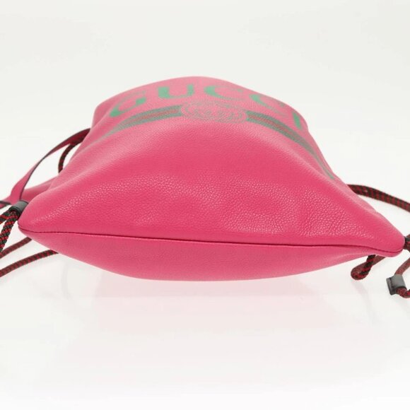 GUCCI Backpack Leather Pink 523586 Auth 95840V - Picture 6 of 15